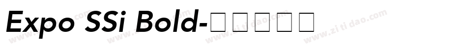 Expo SSi Bold字体转换